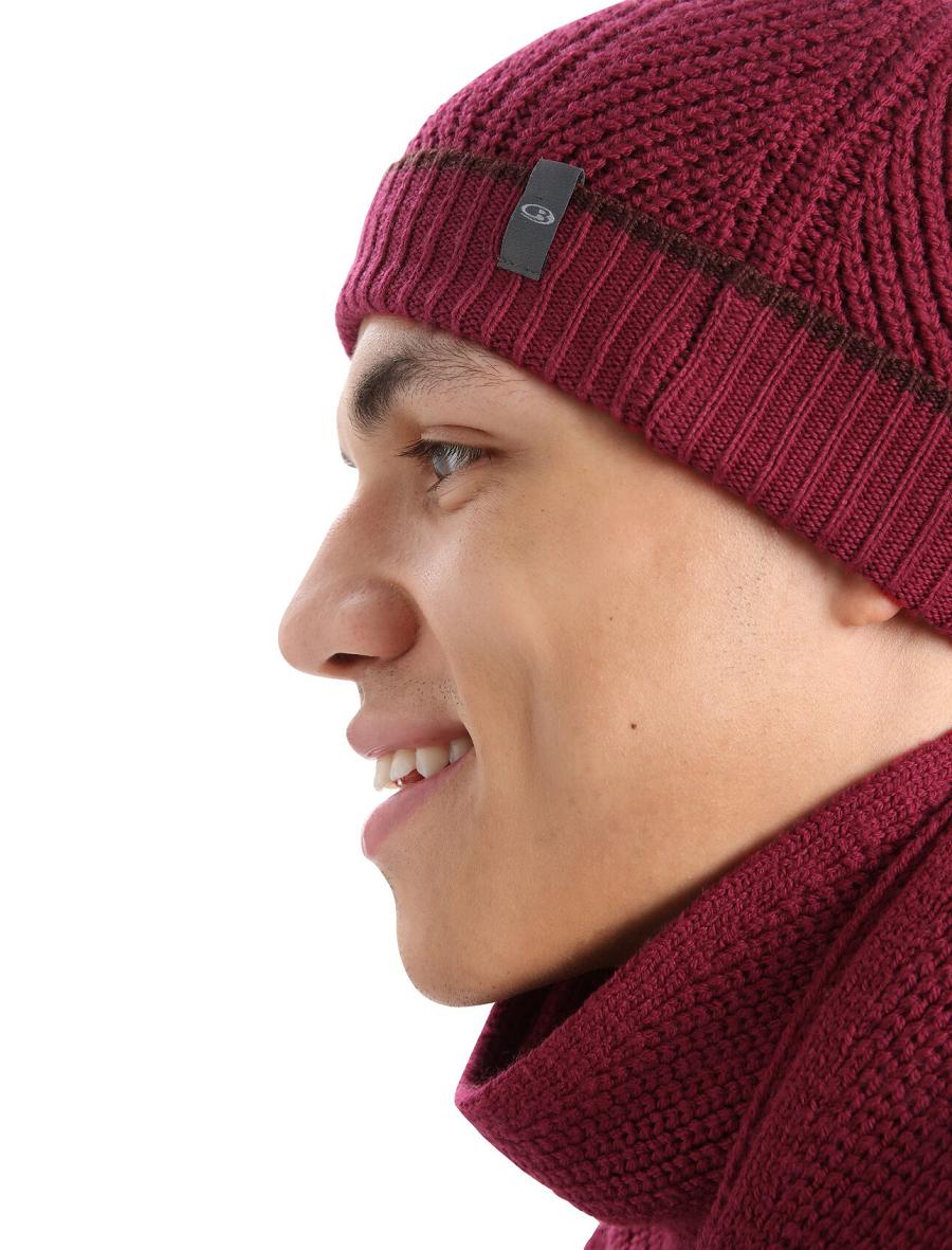 Icebreaker Unisex Merino Waypoint Beanie Férfi Kalap Rózsaszín | HU 1092HAPK